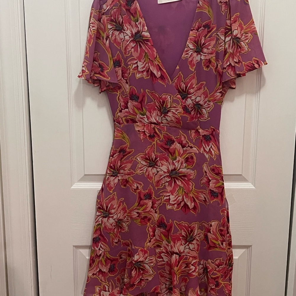 ASTR Tiered Ruffled Sundress with Flutter Sleeves